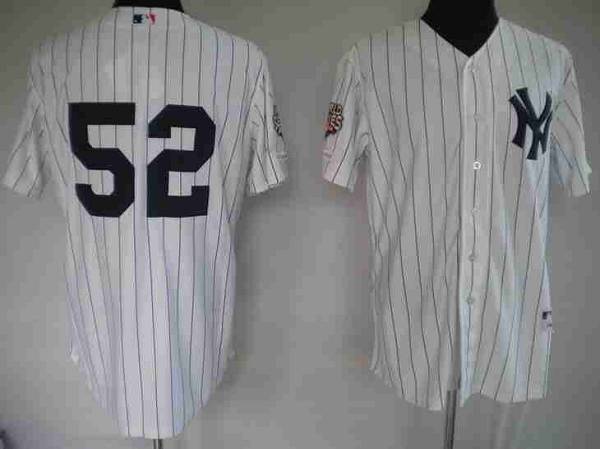 Yankees #52 C.C. Sabathia Stitched White MLB Jersey - Click Image to Close